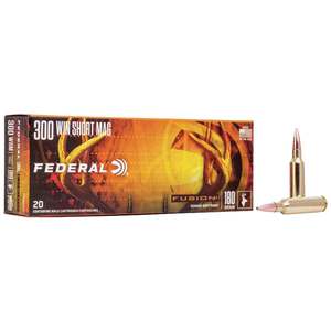 Federal Fusion 300 WSM (Winchester Short Mag) 180gr Fusion SP Rifle Ammo - 20 Rounds