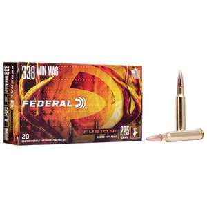 Federal Fusion 338 Winchester Magnum 225gr Fusion SP Rifle Ammo - 20 Rounds