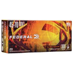 Federal Fusion 45-70 Government 300gr Fusion SP Rifle Ammo - 20 Rounds Federal Fusion 45-70 Government 300gr Fusion SP Rifle Ammo - 20 Rounds