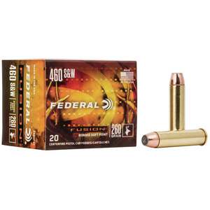 Federal Fusion 460 S&W 260gr SP Handgun Ammo - 20 Rounds Federal Fusion 460 S&W 260gr SP Handgun Ammo - 20 Rounds