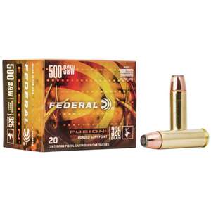 Federal Fusion 500 S&W 325gr SP Handgun Ammo - 20 Rounds Federal Fusion 500 S&W 325gr SP Handgun Ammo - 20 Rounds