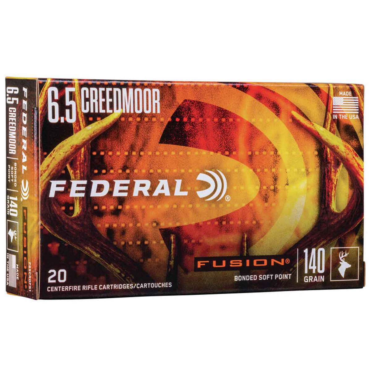 Federal Fusion 6.5 Creedmoor 140gr Bonded Soft Point Rifle Ammo - 20 Rounds Federal Fusion 6.5 Creedmoor 140gr Bonded Soft Point Rifle Ammo - 20 Rounds