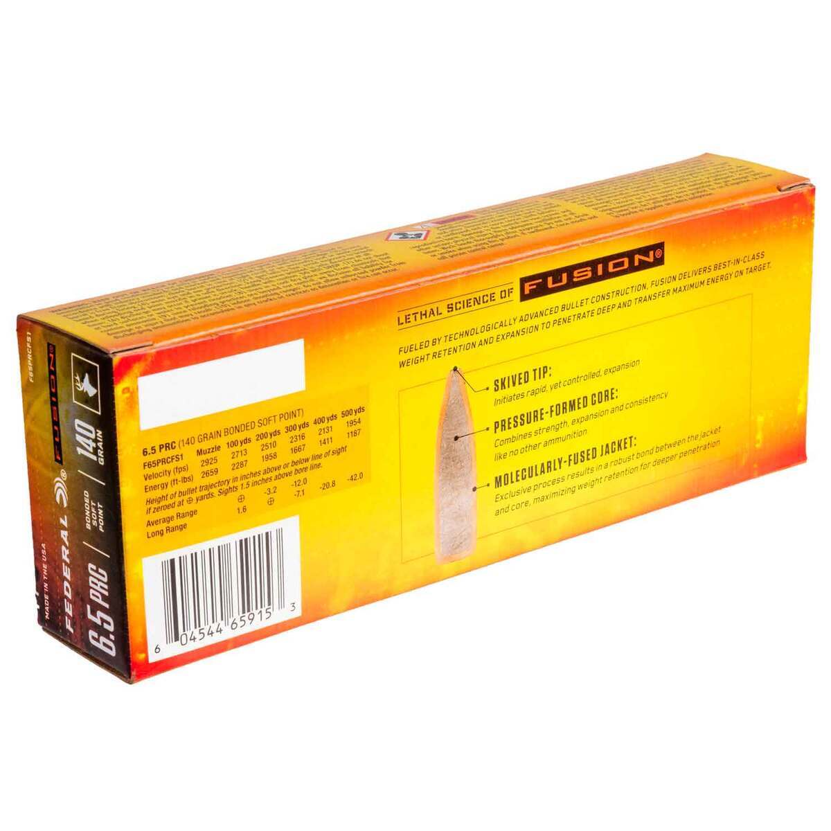 Federal Fusion 6.5 PRC 140gr SP Rifle Ammo - 20 Rounds Federal Fusion 6.5 PRC 140gr SP Rifle Ammo - 20 Rounds