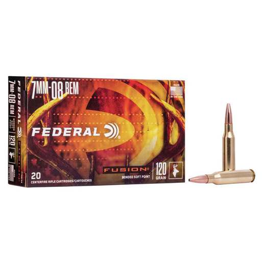 Federal Fusion 7mm-08 Remington 120gr FSP Rifle Ammo Ammo - 20 Rounds 20 Rounds Ammo