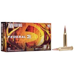 Federal Fusion 7mm Remington Magnum 150gr Fusion SP Rifle Ammo - 20 Rounds