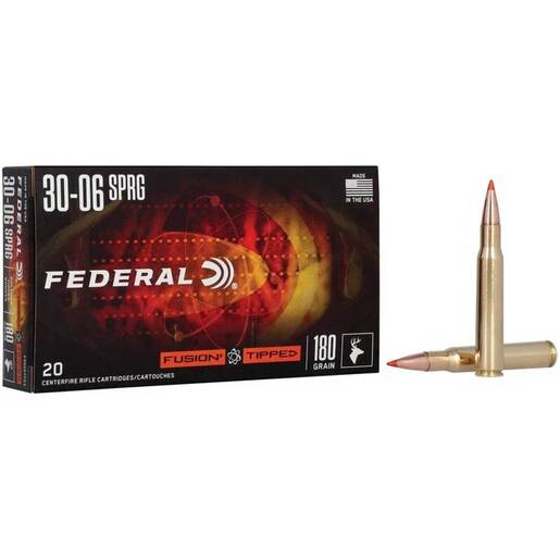 Federal Fusion Tipped 30-06 Springfield 180gr FT Rifle Ammo Ammo - 20 Rounds 20 Rounds Ammo