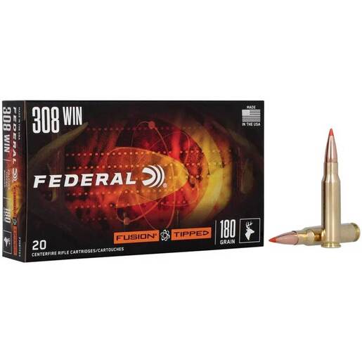 Federal Fusion Tipped 308 Winchester 180gr FT Rifle Ammo Ammo - 20 Rounds 20 Rounds Ammo