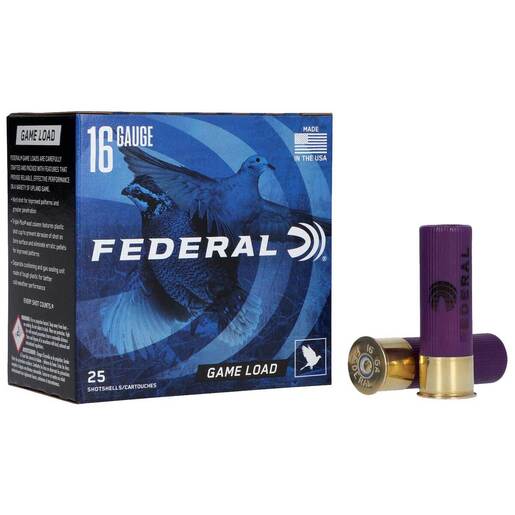 Federal Game Load 16 Gauge 2-3/4in #6 1oz Upland Shotshells – 25 Rounds – #6