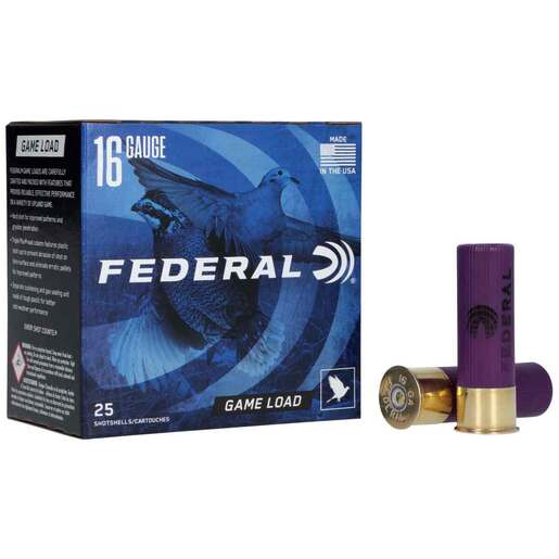 Federal Game Load 16 Gauge 2-3/4in #7.5 1oz Upland Shotshells Ammo - 25 Rounds Ammo - #7.5 25 Rounds - #7.5 Ammo