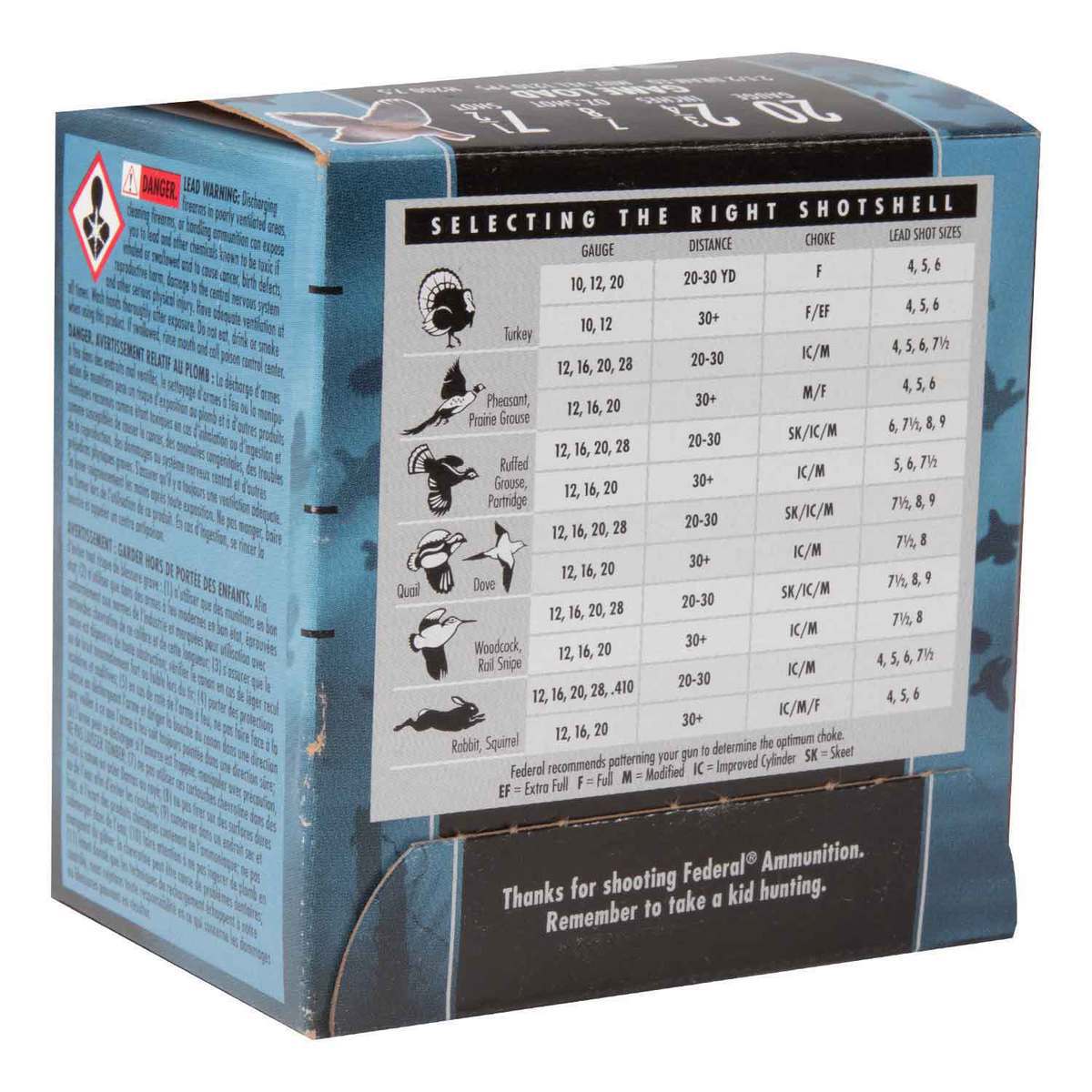 Federal Game-Load 20 Gauge 2-3/4in #7.5 7/8oz Upland Shotshells - 25 Rounds Federal Game-Load 20 Gauge 2-3/4in #7.5 7/8oz Upland Shotshells - 25 Rounds