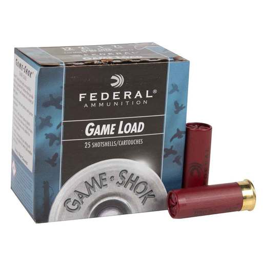 Federal Game-Shok 12 Gauge 2-3/4in #7.5 1oz Upland Shotshells Ammo - 25 Rounds Ammo - #7.5 25 Rounds - #7.5 Ammo