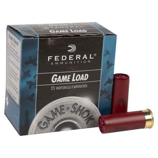 Federal Game-Shok 12 Gauge 2-3/4in #8 1oz Upland Shotshells Ammo - 25 Rounds Ammo - #8 25 Rounds - #8 Ammo