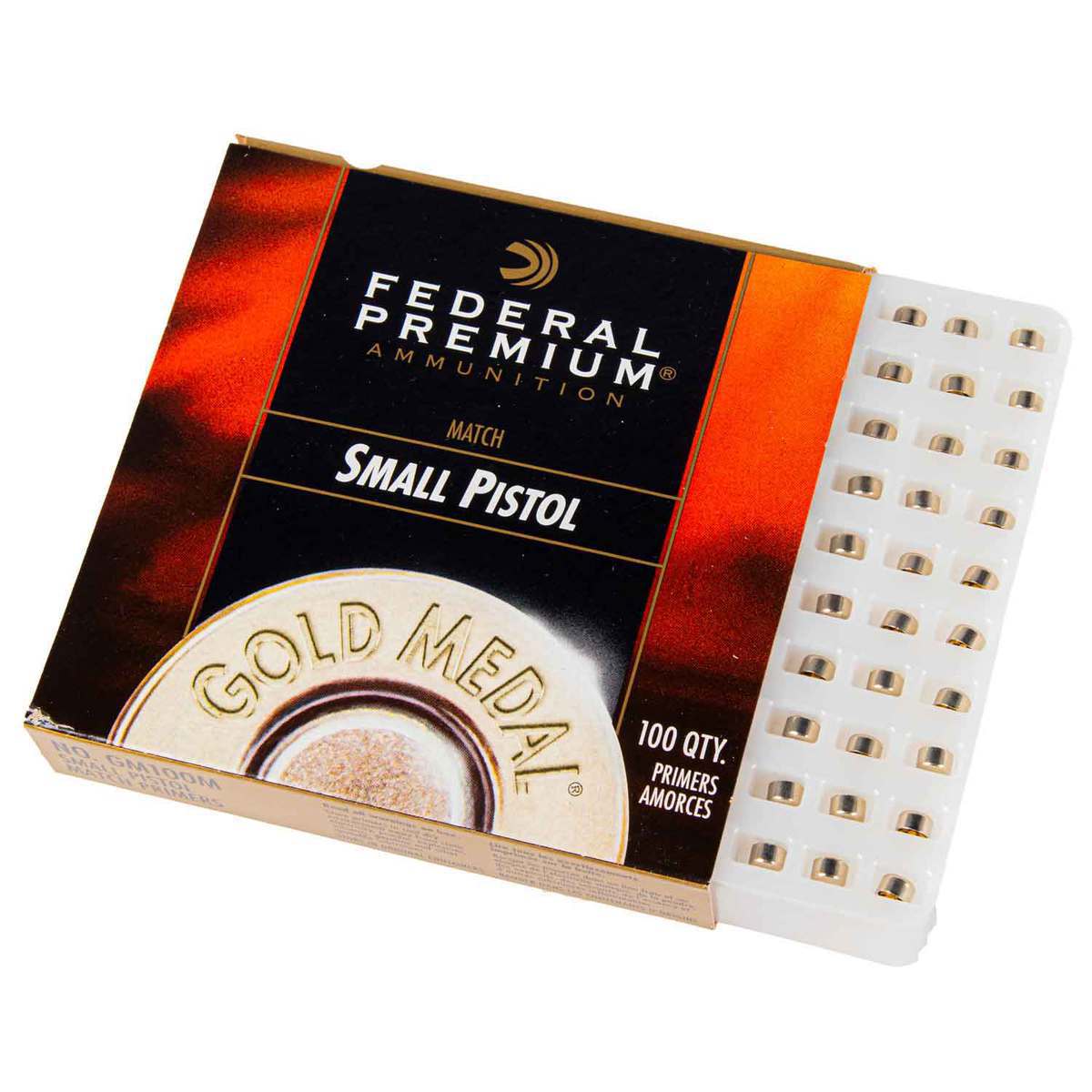 Federal Gold Medal #100M Small Pistol Match Primers -100 Count - Small Pistol Federal Gold Medal #100M Small Pistol Match Primers -100 Count - Small Pistol