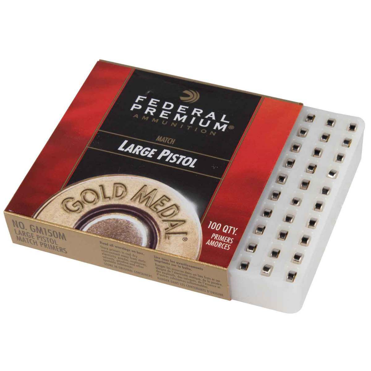 Federal Gold Medal #150M Large Pistol Match Primers - 100 Count - Large Pistol Federal Gold Medal #150M Large Pistol Match Primers - 100 Count - Large Pistol