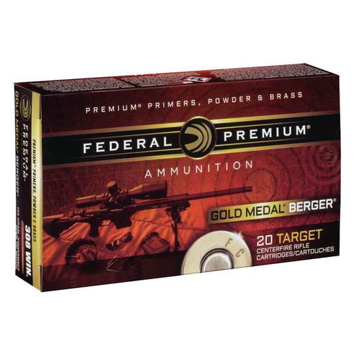 Federal Gold Medal 308 Winchester 185gr Berfer Jugernaught OTM Rifle Ammo Ammo - 20 Rounds 20 Rounds Ammo