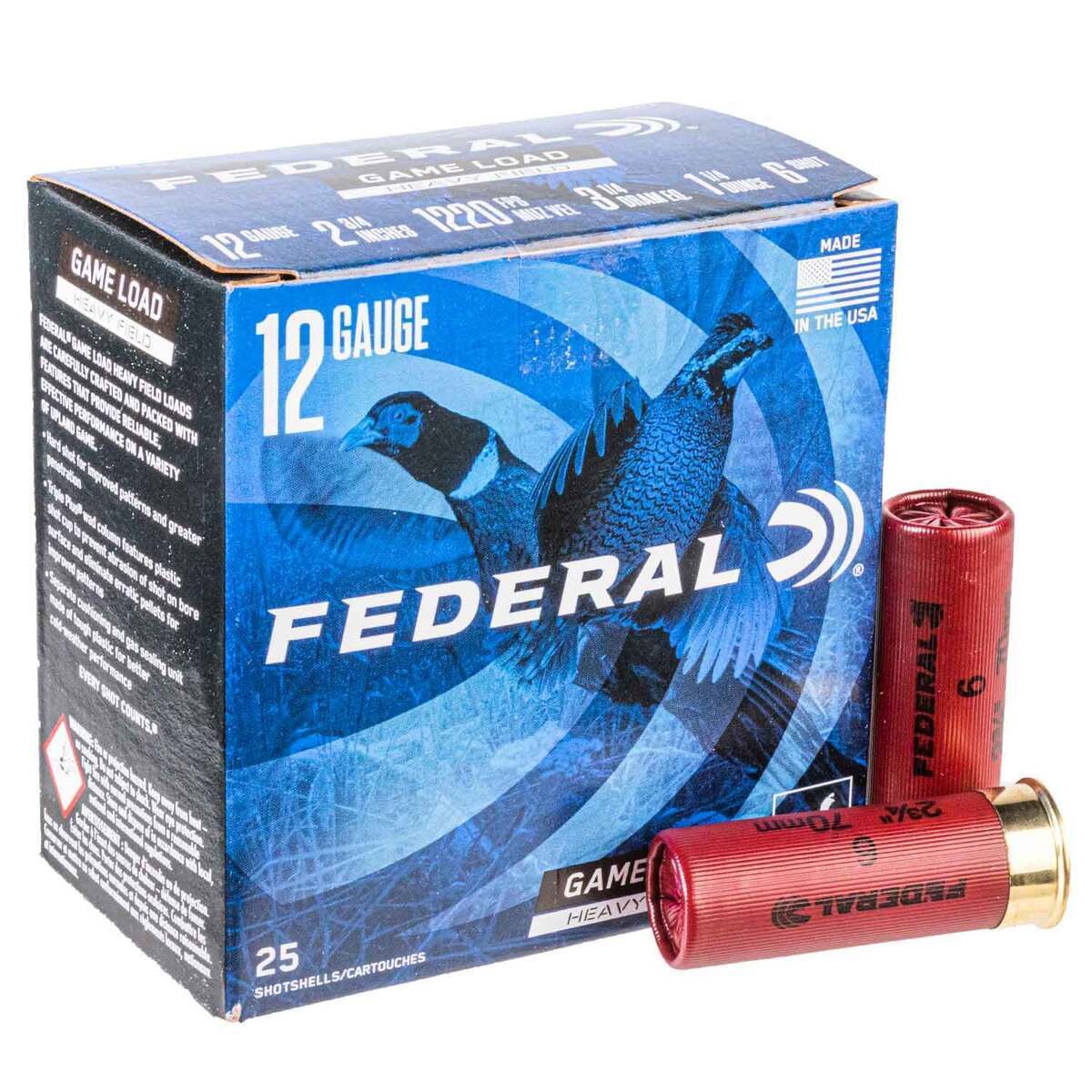 Federal Heavy Field Game Load 12 Gauge 23/4in 6 1 1/4oz Upland