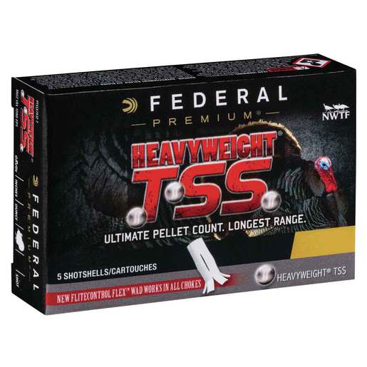 Federal Heavyweight TSS 20 Gauge 3in #9 1-1/2oz Tungsten Turkey Shotshells Ammo - 5 Rounds Ammo - #9 5 Rounds - #9 Ammo