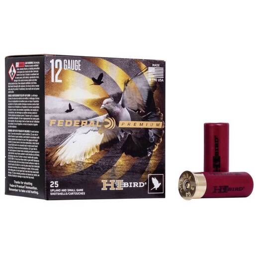 Federal Hi-Bird 12 Gauge 2-3/4in 1-1/8oz #7.5 Upland Shotshells Ammo - 25 Rounds Ammo - #7.5 25 Rounds - #7.5 Ammo