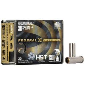 Federal Personal Defense HST Micro 38 Special +P 130gr HST JHP Handgun Ammo - 20 Rounds