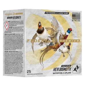 Federal Premium HEVI-Bismuth 12Ga 3in 1-3/8oz Shotshells - 25 Rounds Federal Premium HEVI-Bismuth 12Ga 3in 1-3/8oz Shotshells - 25 Rounds