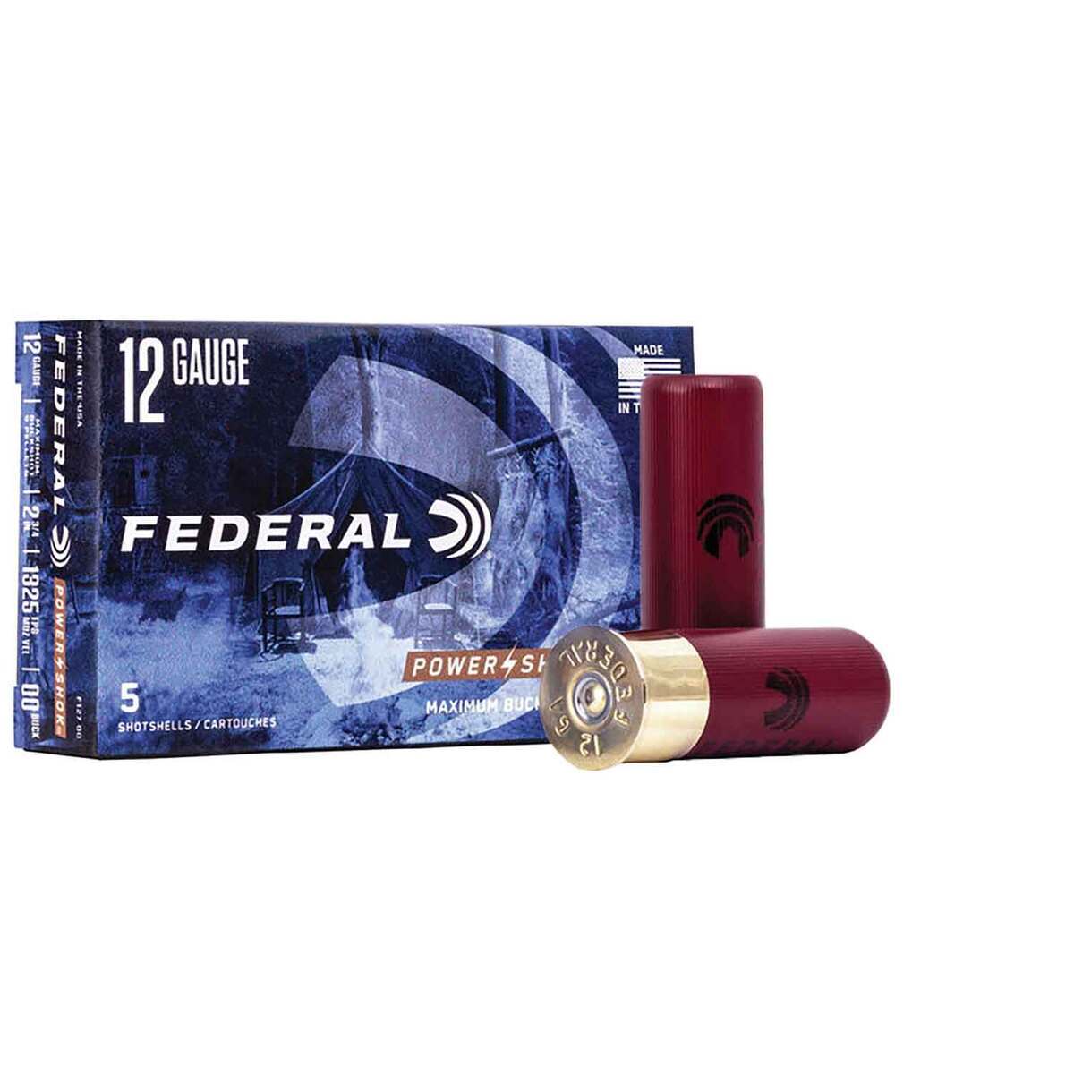 Federal Power-Shok 12 Gauge 2-3/4in #00 Buck Buckshot 1.11oz Shotshells - 25 Rounds Federal Power-Shok 12 Gauge 2-3/4in #00 Buck Buckshot 1.11oz Shotshells - 25 Rounds