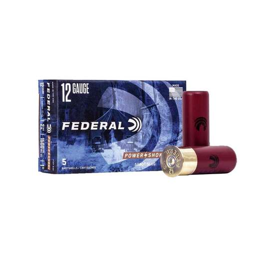 Federal Power-Shok 12 Gauge 2-3/4in Sabot Slug 1oz Slug Shotshells – 5 Rounds – Slug