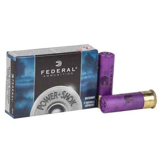 Federal Power-Shok 16 Gauge 2-3/4in #1 Buck Buckshot Shotshells – 5 Rounds – #1 Buck