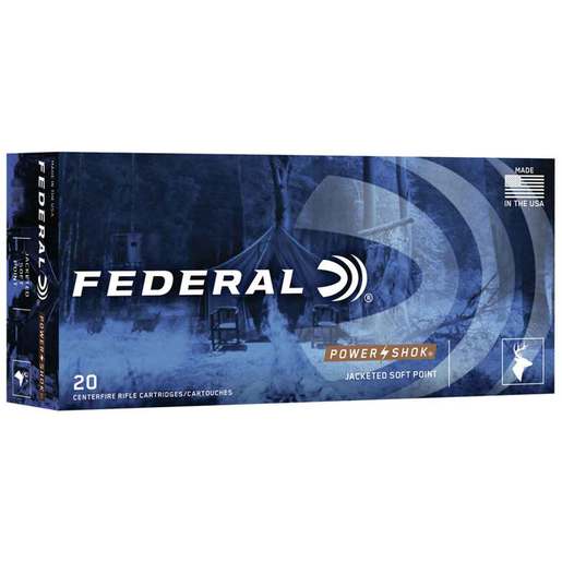 Federal Power Shok 223 Remington 64gr JSP Rifle Ammo – 20 Rounds
