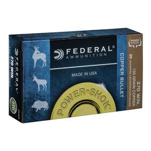 Federal Power-Shok 270 Winchester 130gr CHP Rifle Ammo - 20 Rounds Federal Power-Shok 270 Winchester 130gr CHP Rifle Ammo - 20 Rounds