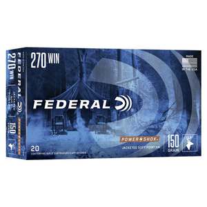 Federal Power-Shok 270 Winchester 150gr SP Rifle Ammo - 20 Rounds