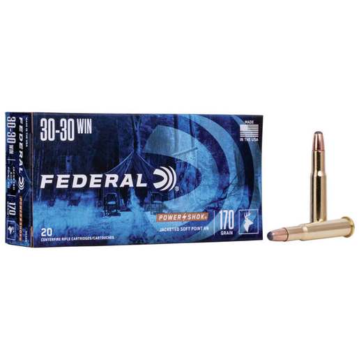 Federal Power-Shok 30-30 Winchester 170gr SP Rifle Ammo Ammo - 20 Rounds 20 Rounds Ammo