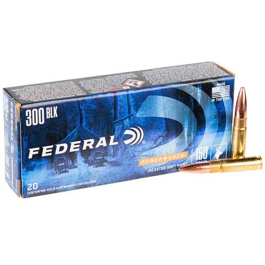 Federal Power Shok 300 AAC Blackout 150gr JSP Rifle Ammo Ammo - 20 Rounds 20 Rounds Ammo