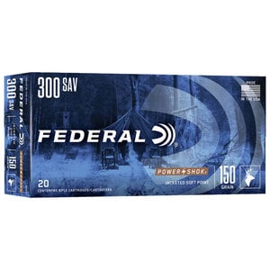 Federal Power-Shok 300 Savage 150gr SP Rifle Ammo - 20 Rounds