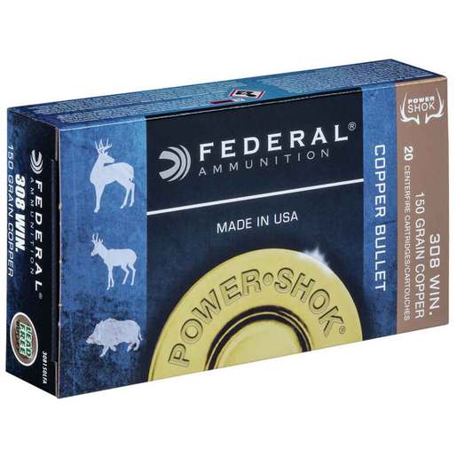 Federal Power Shok 308 Winchester 150gr CHP Rifle Ammo Ammo - 20 Rounds 20 Rounds Ammo
