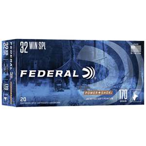 Federal Power-Shok 32 Winchester Special 170gr SP Rifle Ammo - 20 Rounds Federal Power-Shok 32 Winchester Special 170gr SP Rifle Ammo - 20 Rounds