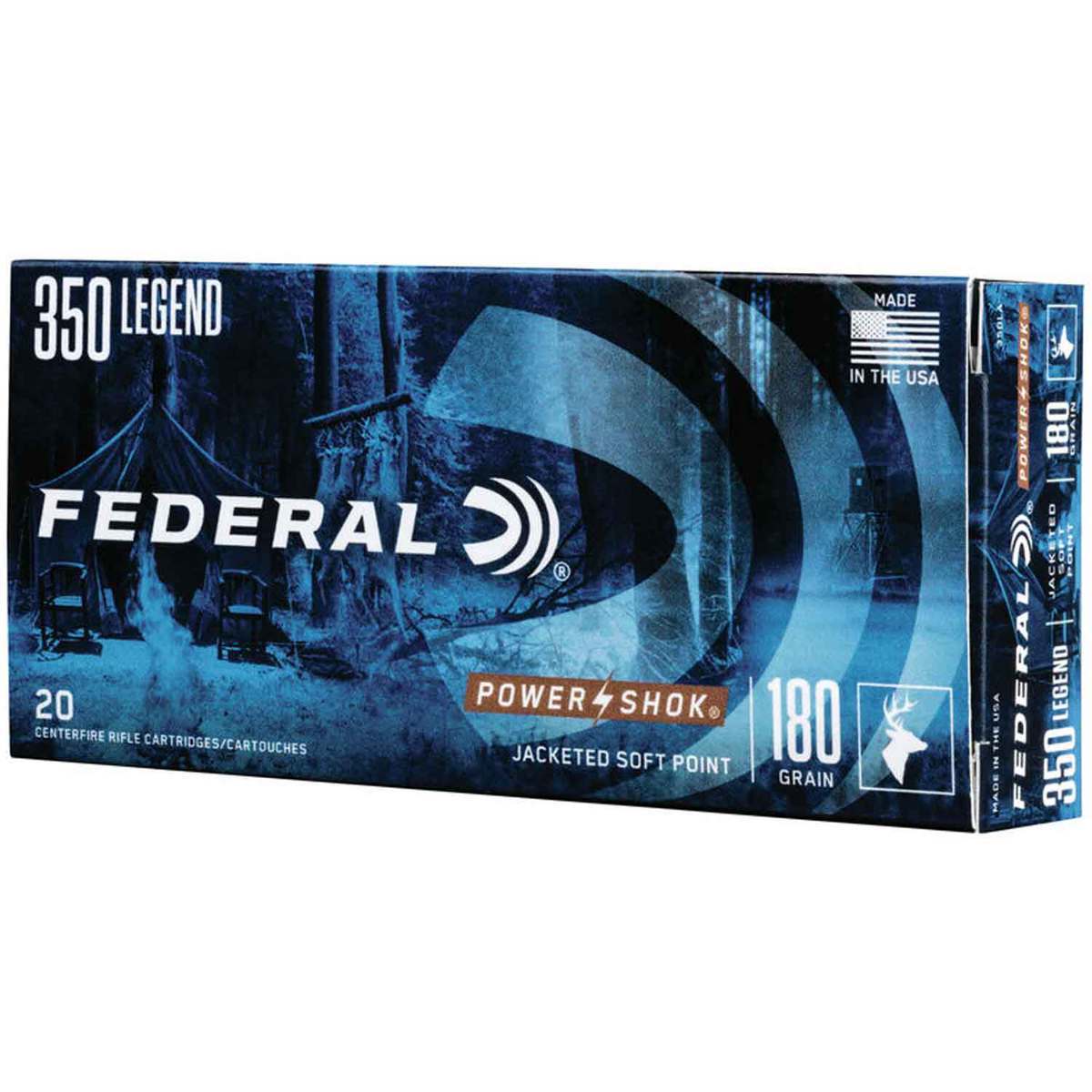Federal Power Shok 350 Legend 180gr SP Rifle Ammo - 20 Rounds Federal Power Shok 350 Legend 180gr SP Rifle Ammo - 20 Rounds