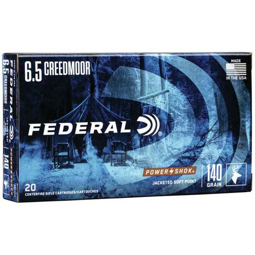 Federal Power Shok 6.5 Creedmoor 140gr SP Rifle Ammo Ammo - 20 Rounds 20 Rounds Ammo