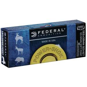 Federal Power Shok 7.62x39mm 123gr JSP Rifle Ammo - 20 Rounds Federal Power Shok 7.62x39mm 123gr JSP Rifle Ammo - 20 Rounds