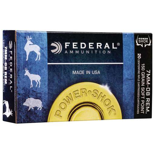 Federal Power Shok 7mm-08 Remington 150gr JSP Rifle Ammo Ammo - 20 Rounds 20 Rounds Ammo