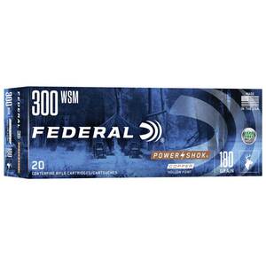 Federal Power-Shok Copper 300 WSM (Winchester Short Mag) 180gr Rifle Ammo - 20 Rounds