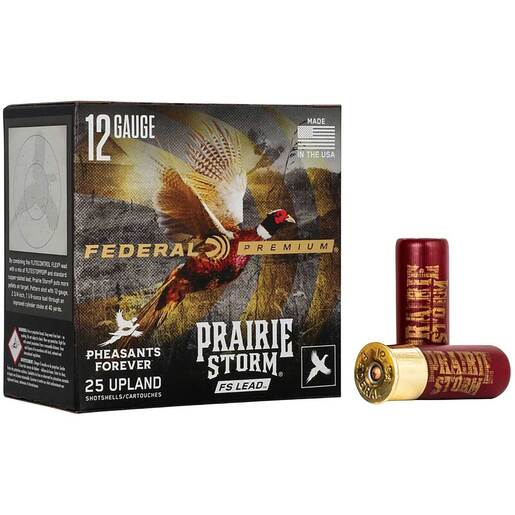 Federal Prairie Storm 12 Gauge 2-3/4in #6 1-1/4oz Upland Shotshells Ammo - 25 Rounds #6 25 Rounds #6 Ammo