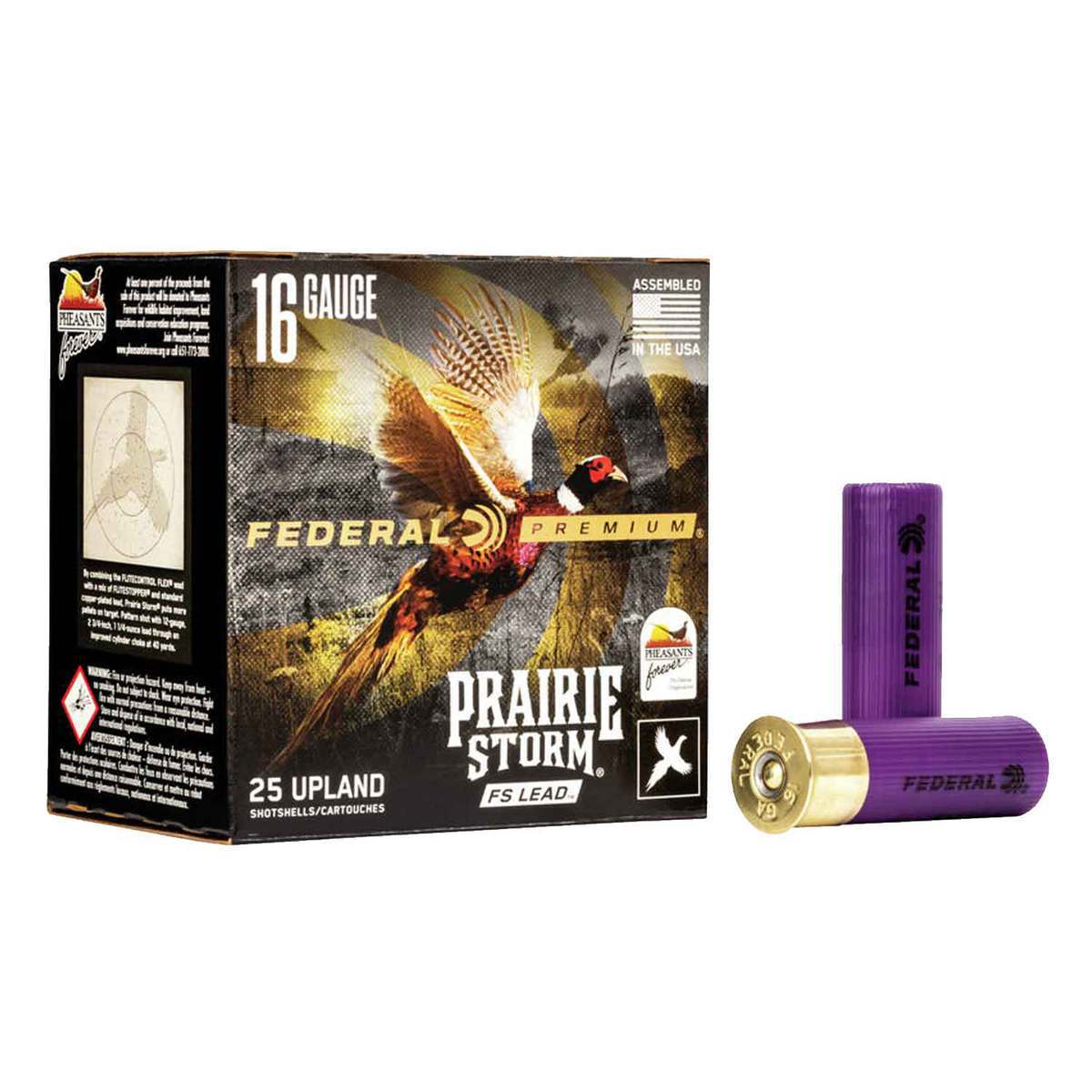 Federal Prairie Storm FS 16 Gauge 2-3/4in #5 1-1/8oz Upland Shotshells - 25 Rounds Federal Prairie Storm FS 16 Gauge 2-3/4in #5 1-1/8oz Upland Shotshells - 25 Rounds