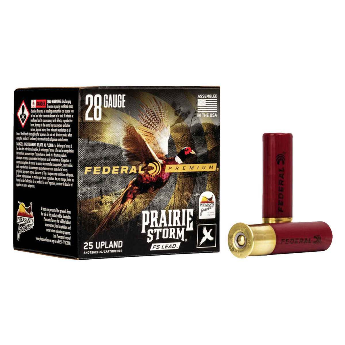Federal Prairie Storm FS 28 Gauge 2-3/4in #6 13/16oz Upland Shotshells - 25 Rounds Federal Prairie Storm FS 28 Gauge 2-3/4in #6 13/16oz Upland Shotshells - 25 Rounds