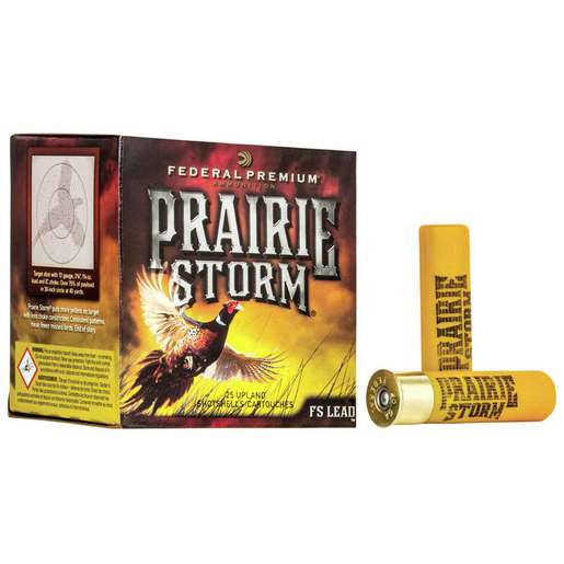 Federal Prairie Storm FS Lead 20 Gauge 3in #4 1-1/4oz Upland Shotshells – 25 Rounds – #4