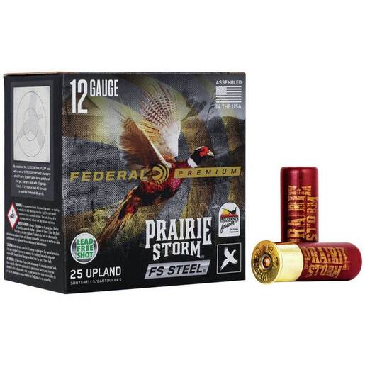 Federal Prairie Storm FS Steel 12 Gauge #3 2-3/4in Shotshells Ammo - 25 Rounds Ammo - #3 25 Rounds - #3 Ammo