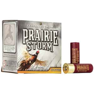 Federal Prairie Storm FS Steel 12 Gauge 3in #3 1-1/8oz Upland Shotshells - 25 Rounds Federal Prairie Storm FS Steel 12 Gauge 3in #3 1-1/8oz Upland Shotshells - 25 Rounds