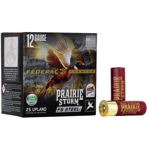 Federal Prairie Storm FS Steel 12 Gauge #4 3in Shotshells Ammo - 25 Rounds Ammo - #4 25 Rounds - #4 Ammo