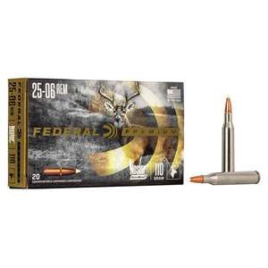 Federal Premium 25-06 Remington 110gr Nosler Accubond Rifle Ammo - 20 Rounds