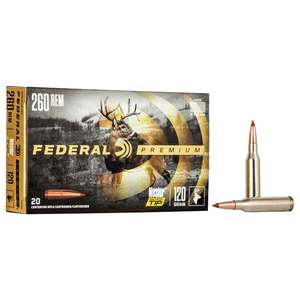 Federal Premium 260 Remington 120gr Nosler Ballistic Tip Rifle Ammo - 20 Rounds Federal Premium 260 Remington 120gr Nosler Ballistic Tip Rifle Ammo - 20 Rounds