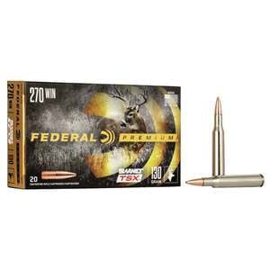 Federal Premium 270 Winchester 130gr Barnes Tipped TSX Rifle Ammo - 20 Rounds